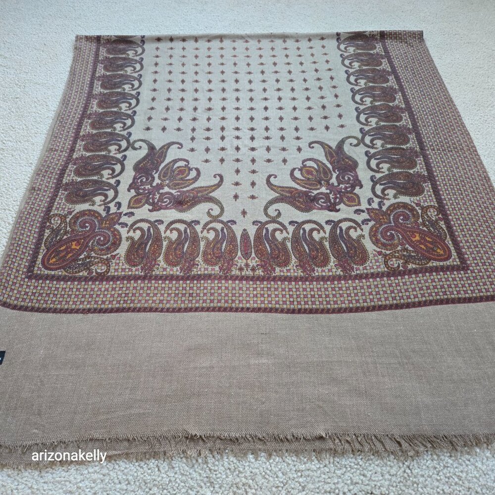 Cashmere Pashmina With Paisley Design Scarf Wrap - Picture 3 of 10